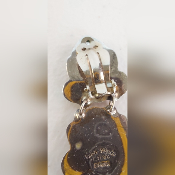 SOLD One L.V.M. Spirit Winds Sterling Silver Spiny Oyster/Coral Earring Clip On - Picture 11 of 14